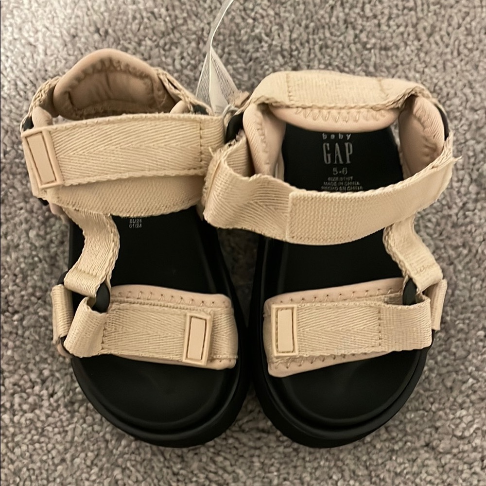 GAP Kids Beige and Black Sandals